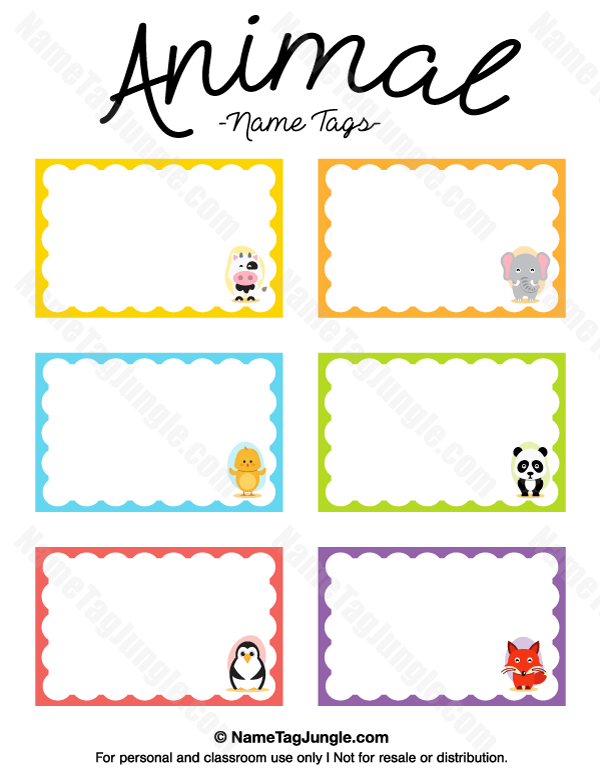 Animal Name Tags