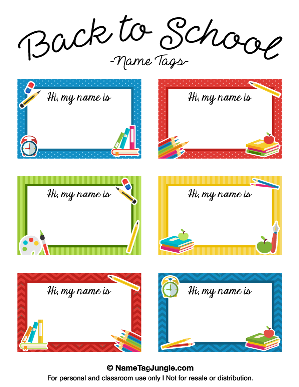 Free Printable Name Tags For Students Free Printable Templates