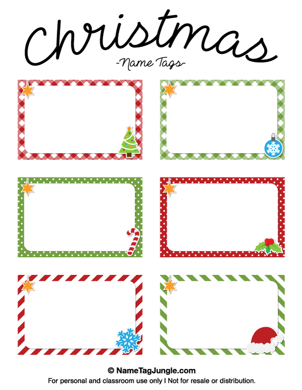 Free Printable Editable Christmas Name Tags Free Printable Templates