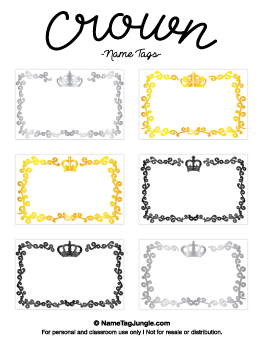 Crown Name Tags