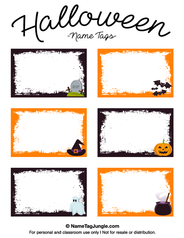 Printable Halloween Name Tags