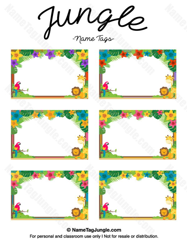 Jungle Name Tags