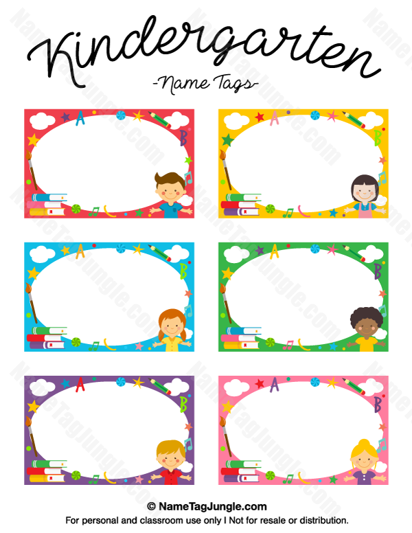 Kindergarten Name Tags