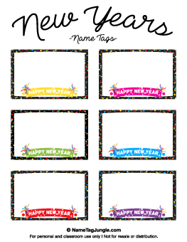 New Year's Name Tags