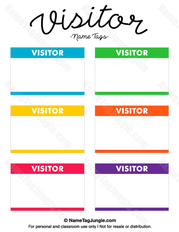 Visitor Name Tags