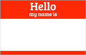 An editable name tag after deleting the text