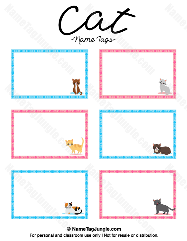Cat Name Tags