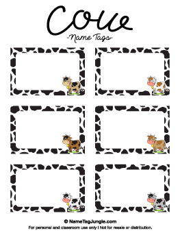 Cow Name Tags