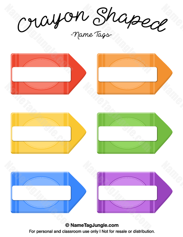 Crayon Labels Template