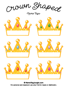 Crown Shaped Name Tags