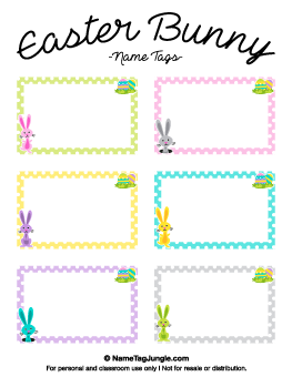 Easter Bunny Name Tags
