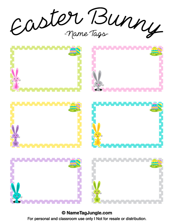 Easter Bunny Name Tags