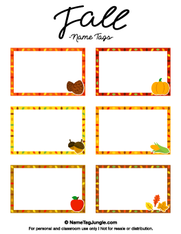 Fall Name Tags