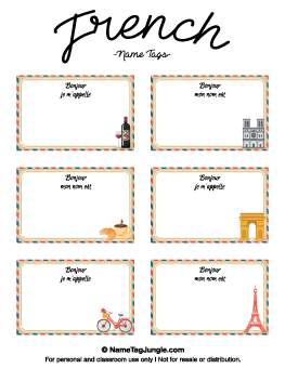 French Name Tags