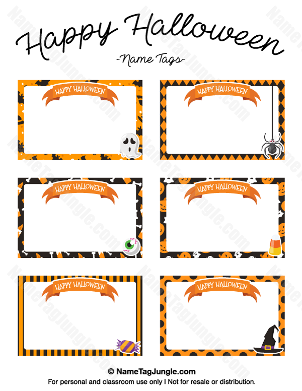 Halloween Name Tags Free Printable