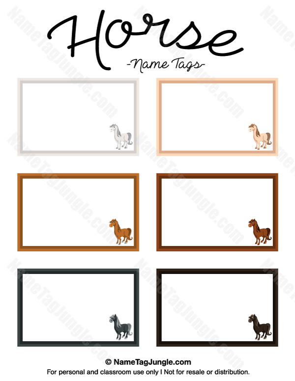 Horse Name Tags