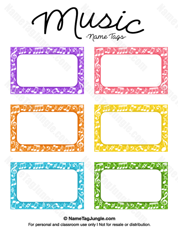 Printable Music Name s