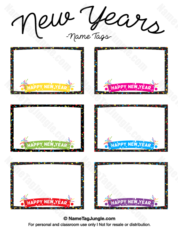 New Year's Name Tags