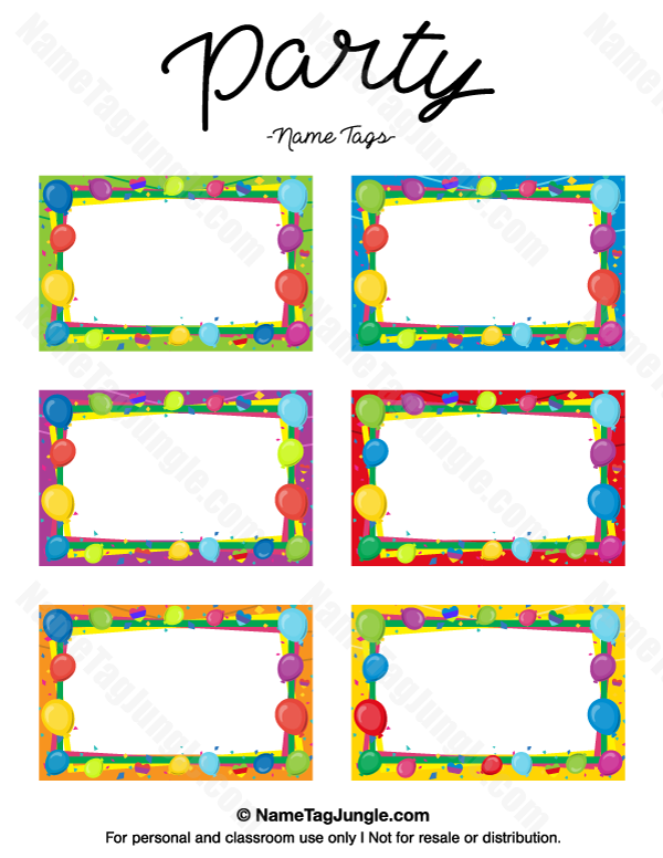 Party Name Tags