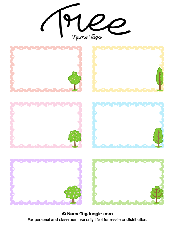 Printable Tree Name Tags